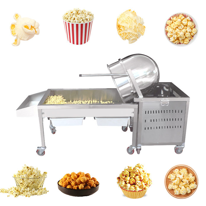 Popcorn Machine Home - 商業全自動ポップコーンメーカーポップコーン製造機ガス加熱手動電気撹拌工業用ポップコーンマシン