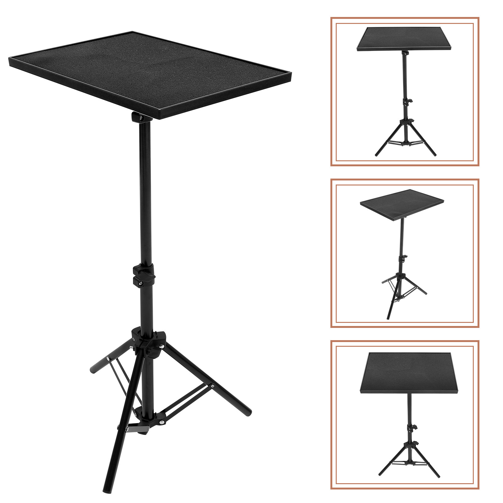 Projector Tripod Stand - 頑丈な折りたたみ式プロジェクタースタンド高さ調節可能ラップトッププロジェクターテーブルシェルフホルダー平面ポータブル三脚オフィス用