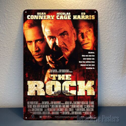 Home Cinema Decor - Y1、ザ・ロック映画メタルポスターブリキ看板20x30cmプラーク-アルミニウム