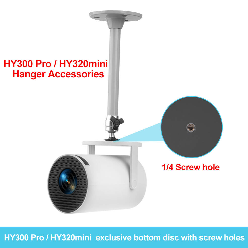 Projector Tripod Stand - プロジェクター三脚金属壁天井マウント、ミニプロジェクターカメラブラケット、1/4ホルダーマウント、hy300 pro、p30、td80w、6mm、21cm