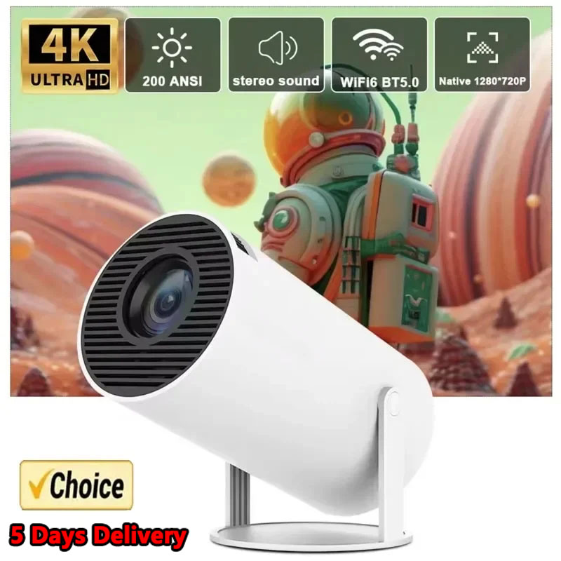 Home Cinema Projector 4K - 2026年新型プロジェクター 4K Android 11 ミニ HY300