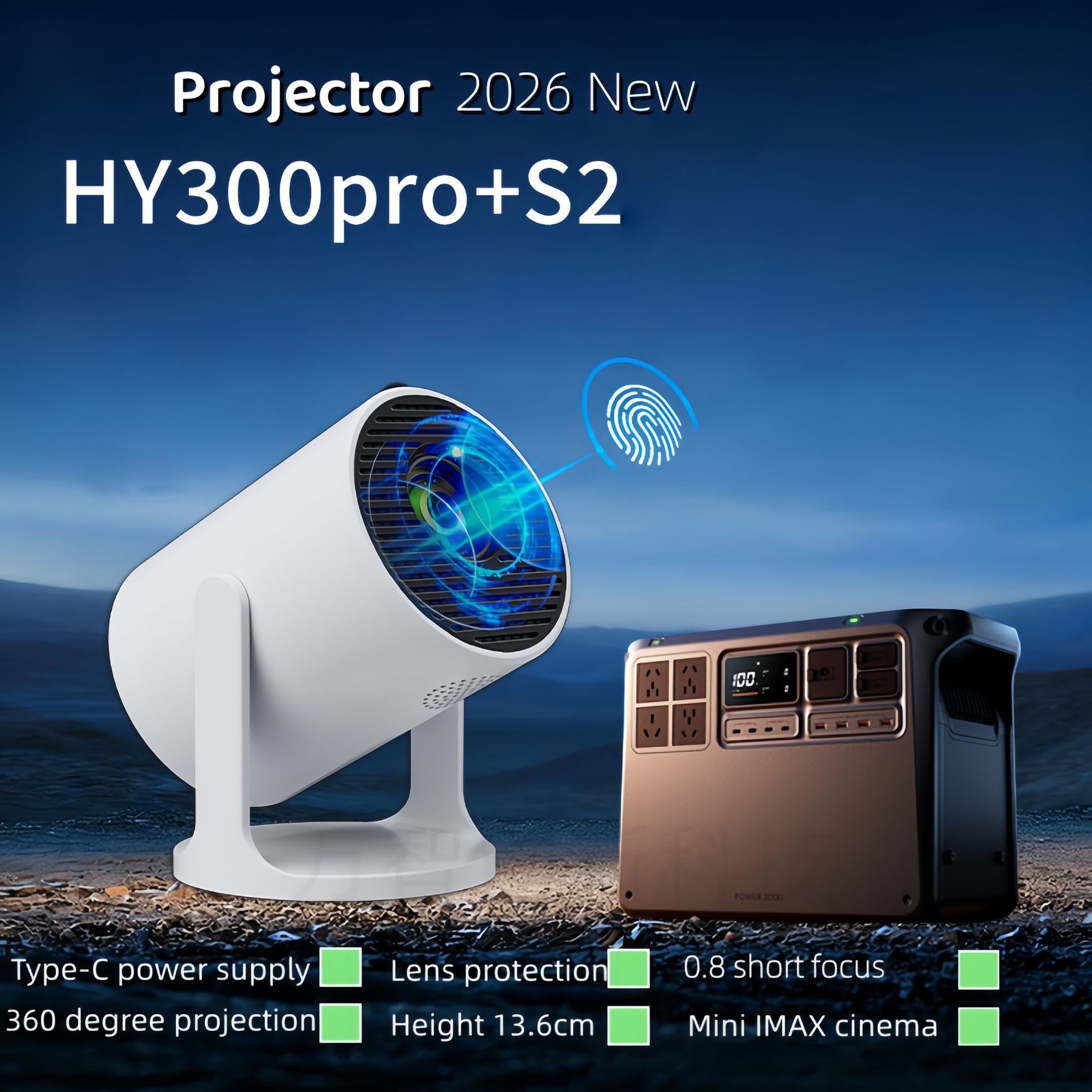 Home Cinema Experience - スマート超短焦点プロジェクター、4K対応Androidデバイス、WiFi、Bluetooth、自動補正機能搭載、ホームシアター向け