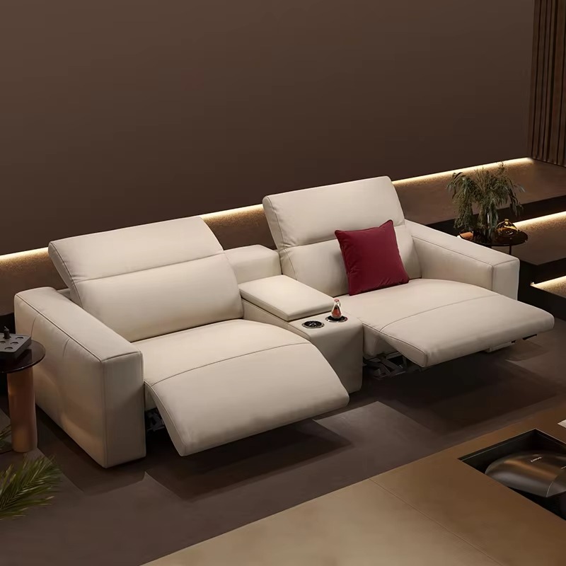 Home Cinema High End - ヴィラ高級ホームシアターセクショナルソファプライベートオーディオビジュアルルーム電動シネマホール機能付き高級ソファ