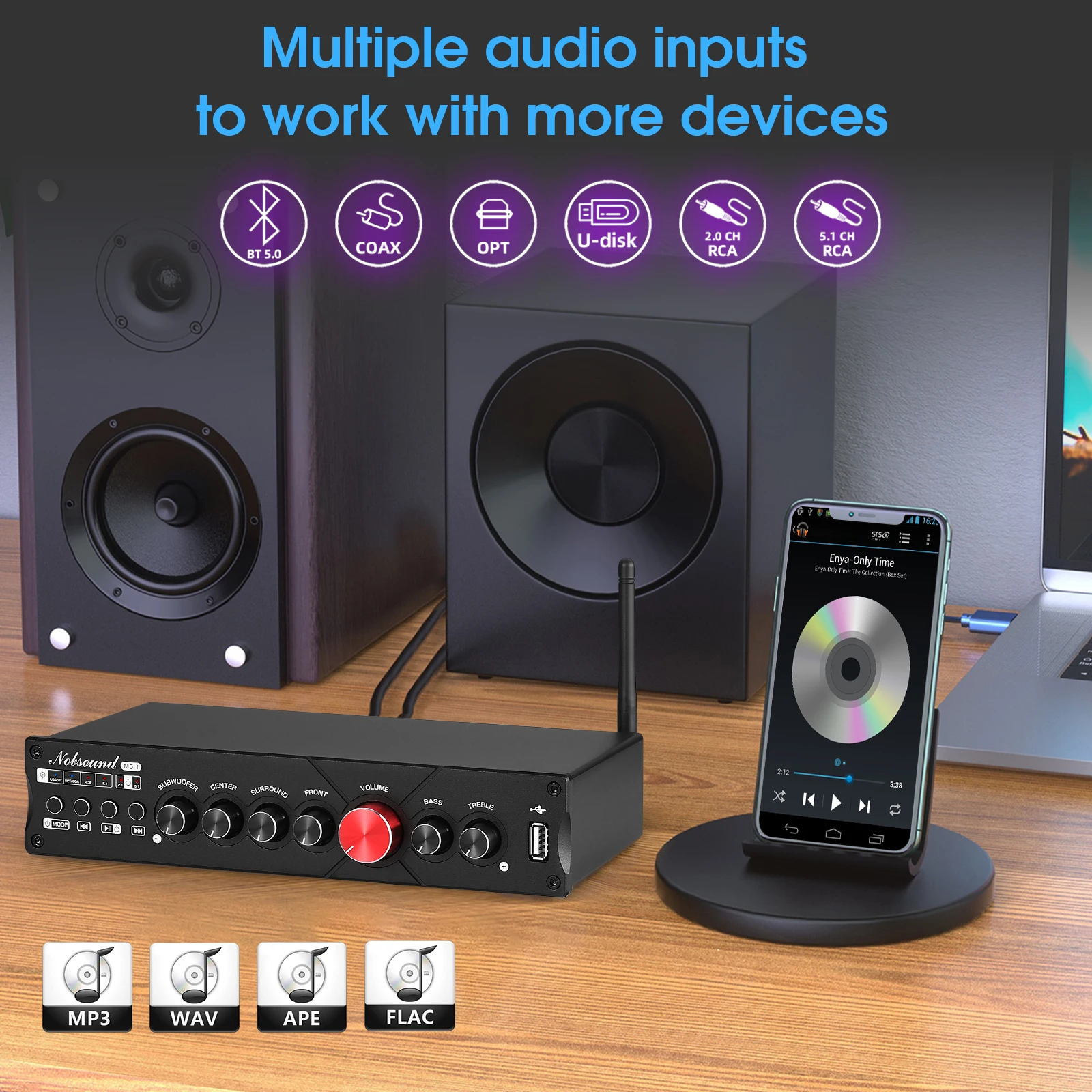 Nobsound-Bluetooth 5.1デジタルレシーバ - Home Cinema Onkyo 5.1 のレビューと価格