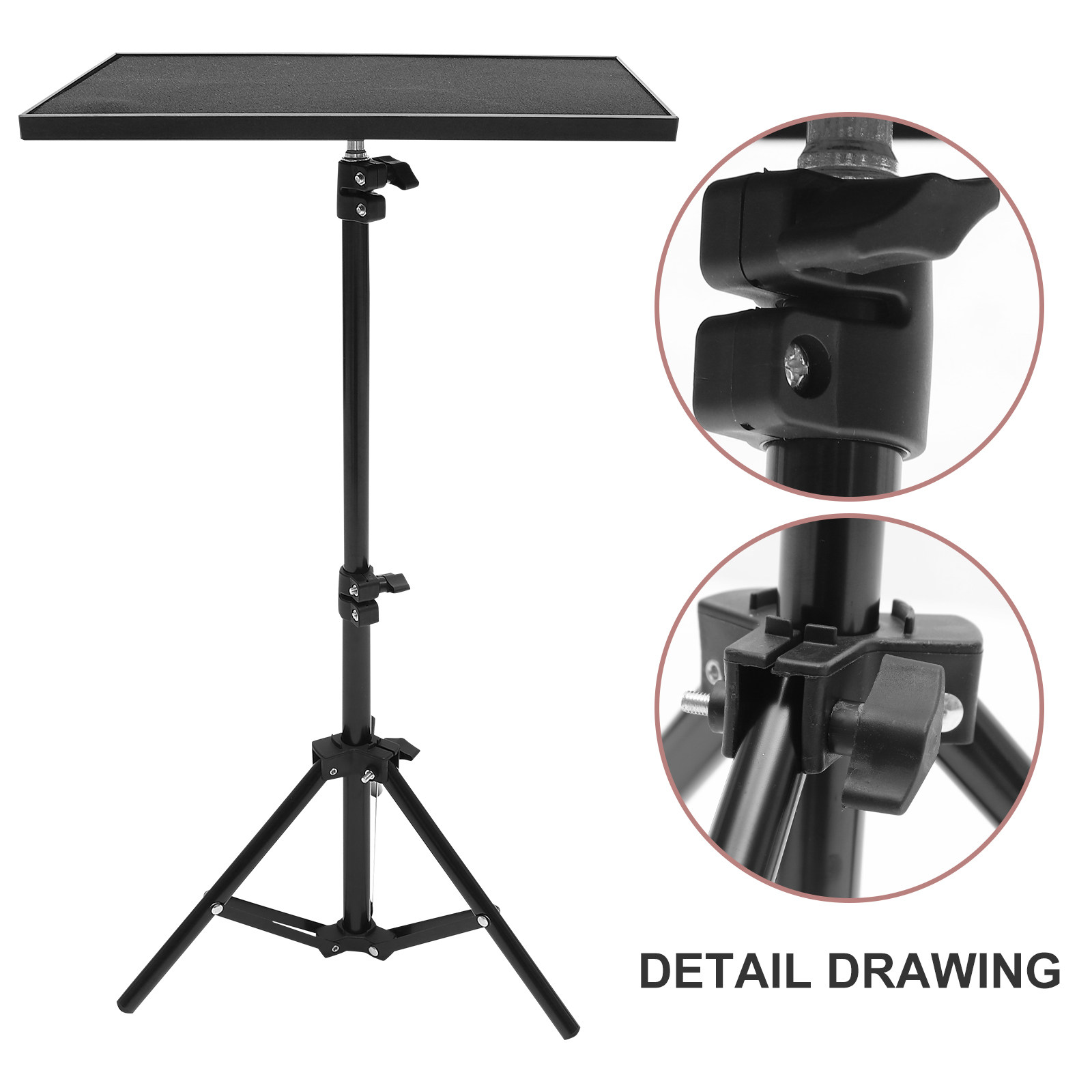 頑丈な折りたたみ式プロジェクタースタンド高さ調節可能ラップト - Projector Tripod Stand のレビューと価格