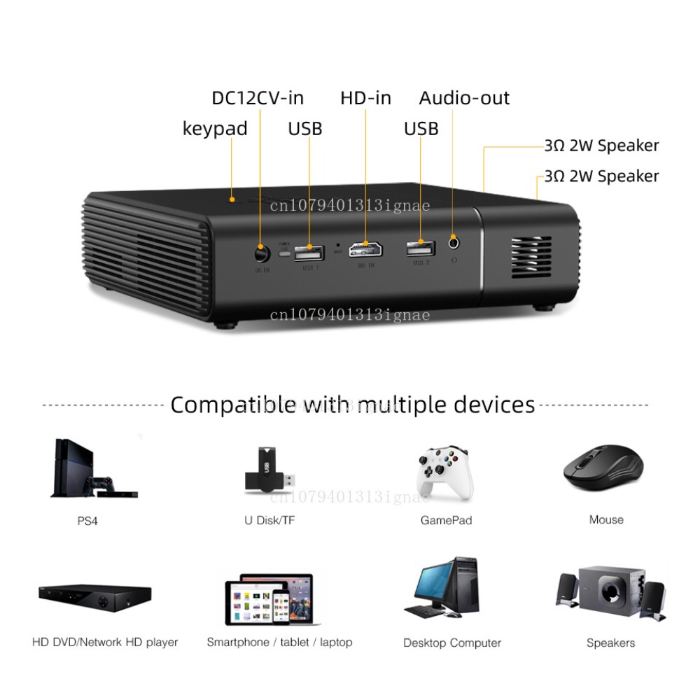 U30 トップセール 3D 4K プロジェクター ポータブル - Home Cinema Projector 4K のレビューと価格