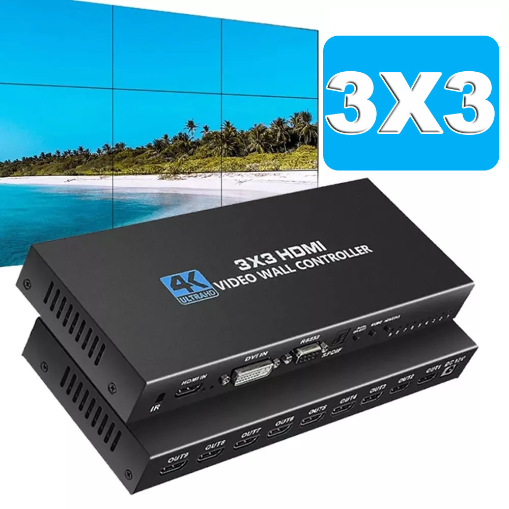 4K HDMI ビデオ ウォール コントローラー 3X3/2 - Home Cinema Video Processor のレビューと価格