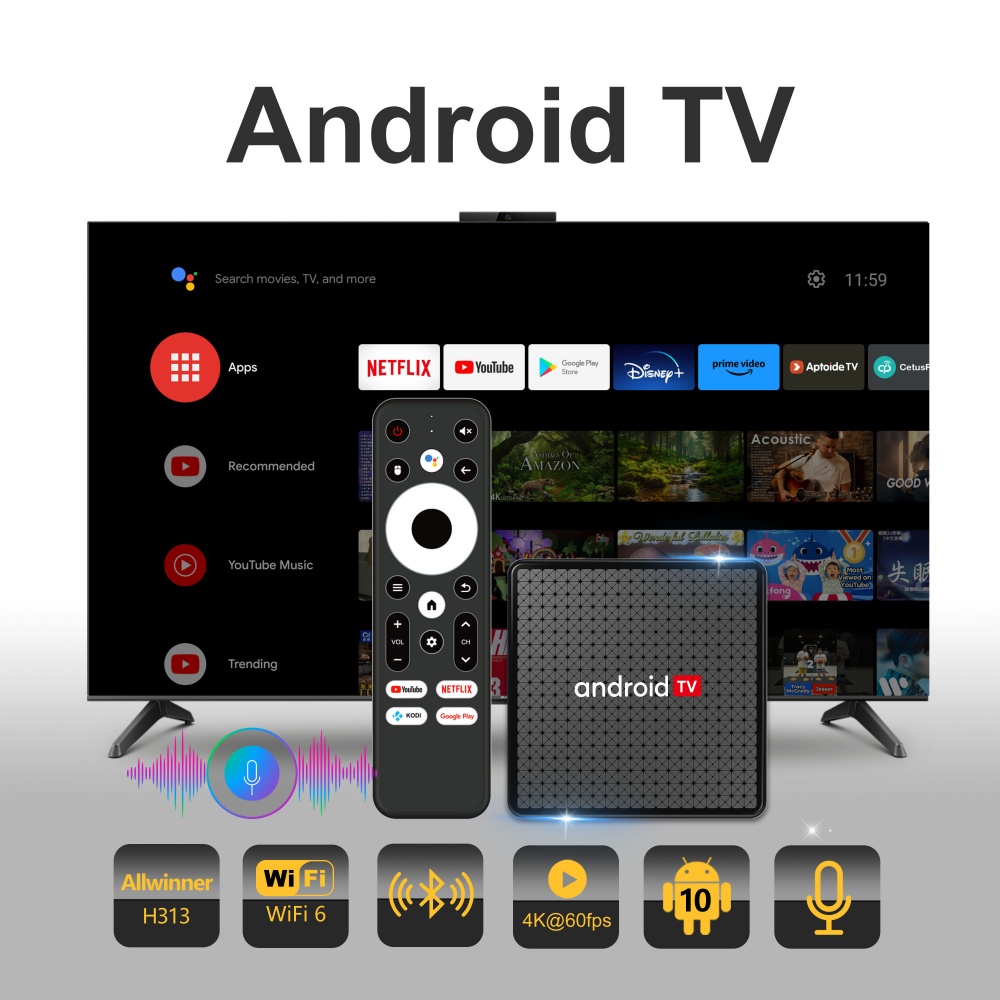 Wudung X5 TVボックス AndroidTV All - Home Cinema Setup のレビューと価格