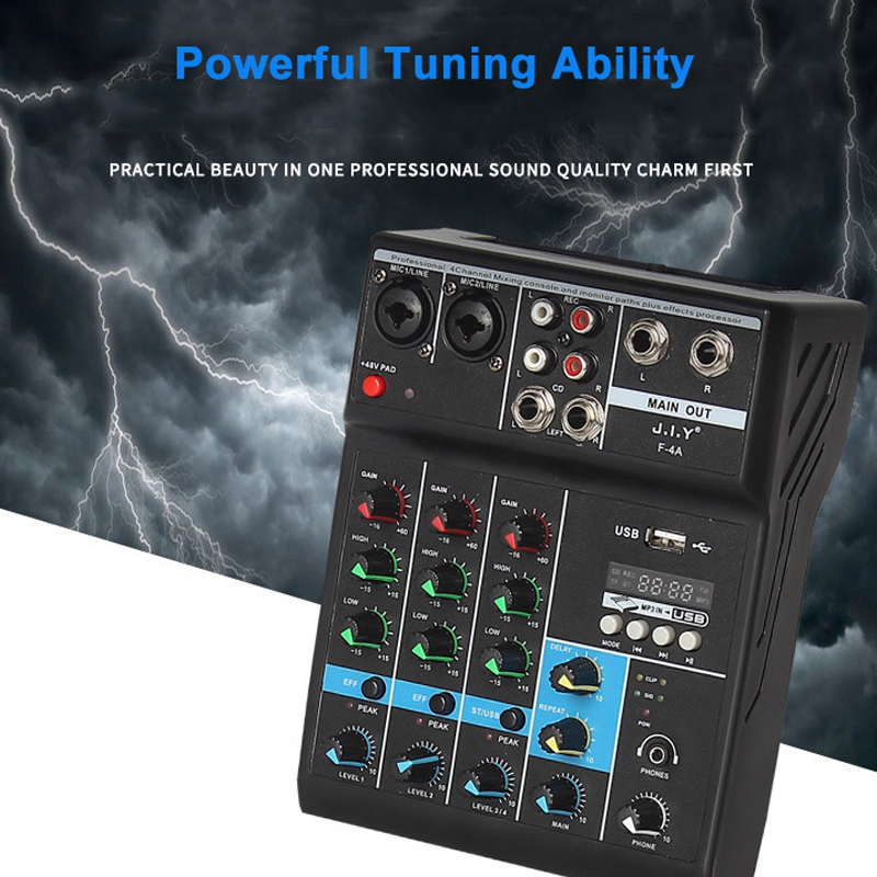 4ウェイミキサーオーディオプロのサウンドカード効果プロセッサ - Home Cinema Video Processor のレビューと価格