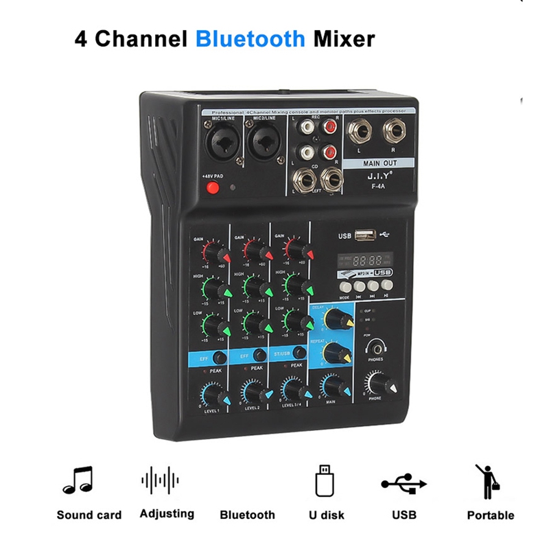 4ウェイミキサーオーディオプロのサウンドカード効果プロセッサ - Home Cinema Video Processor のレビューと価格