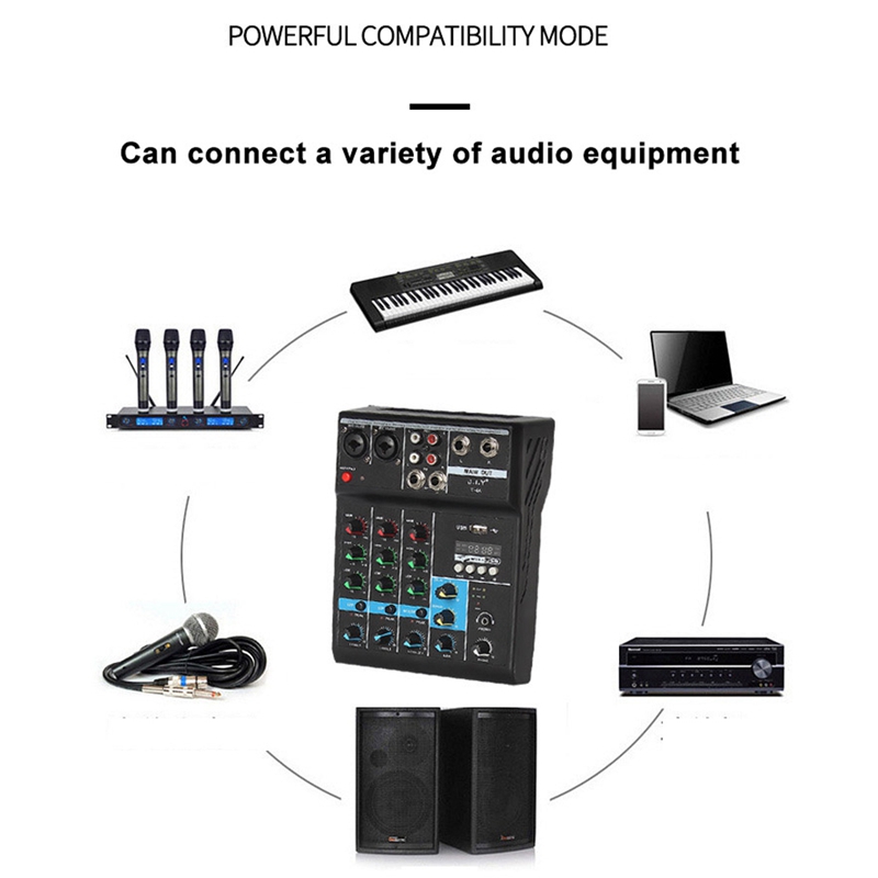 4ウェイミキサーオーディオプロのサウンドカード効果プロセッサ - Home Cinema Video Processor のレビューと価格