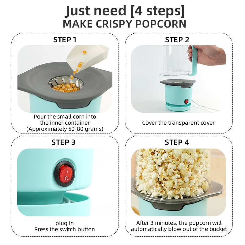ポップコーンマシン家庭用健康熱風オイルフリーコーンポップコー - Popcorn Machine Home のレビューと価格