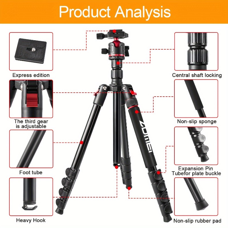 ZOMEI 78.7 インチ/200cm 高耐久アルミニウム - Projector Tripod Stand のレビューと価格
