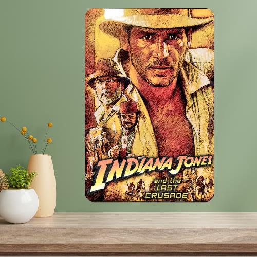 インディ・ジョーンズと最後の聖戦 クラシック映画メタルポスタ - Home Cinema Decor のレビューと価格