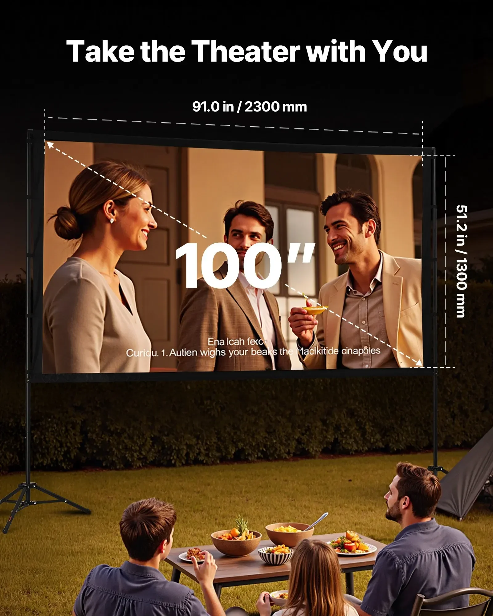 三脚式プロジェクタースクリーン（2つのスタンド付き）100イ - Projector Tripod Stand のレビューと価格