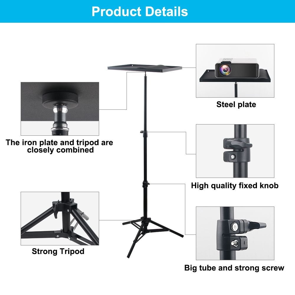 110 センチメートル 160 センチメートル調整可能なユニ - Projector Tripod Stand のレビューと価格