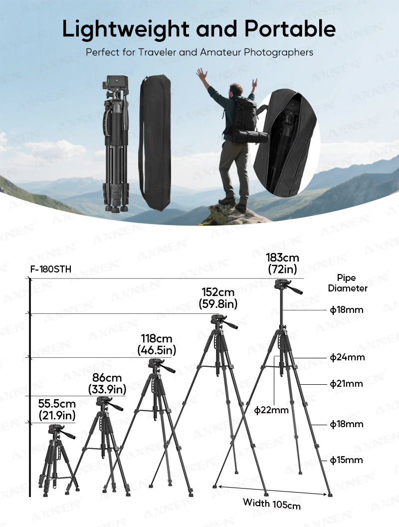 プロ仕様三脚 アルミ製 62インチ(158cm) 高さ調節可 - Projector Tripod Stand のレビューと価格