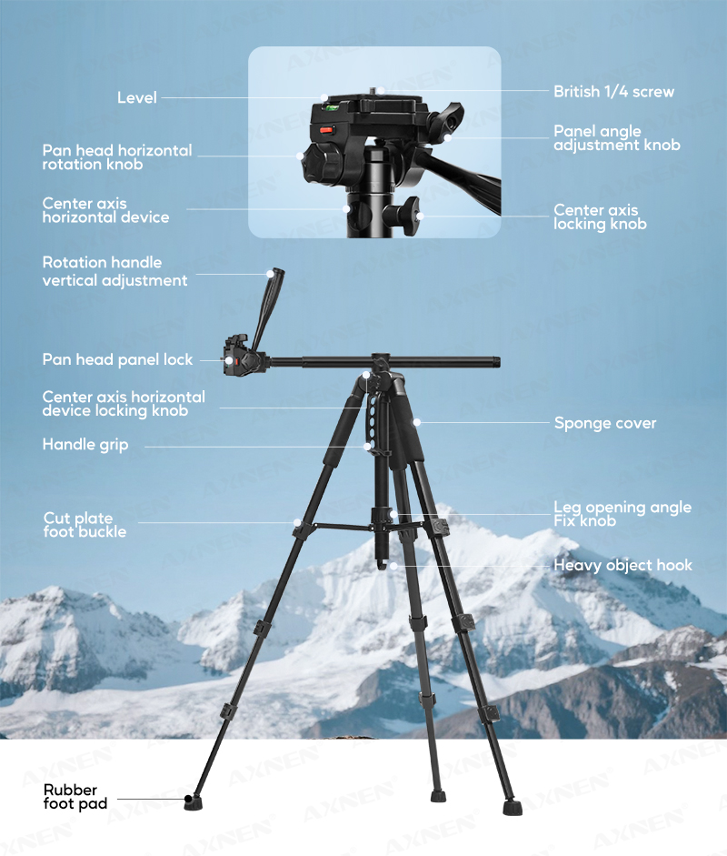 プロ仕様三脚 アルミ製 62インチ(158cm) 高さ調節可 - Projector Tripod Stand のレビューと価格