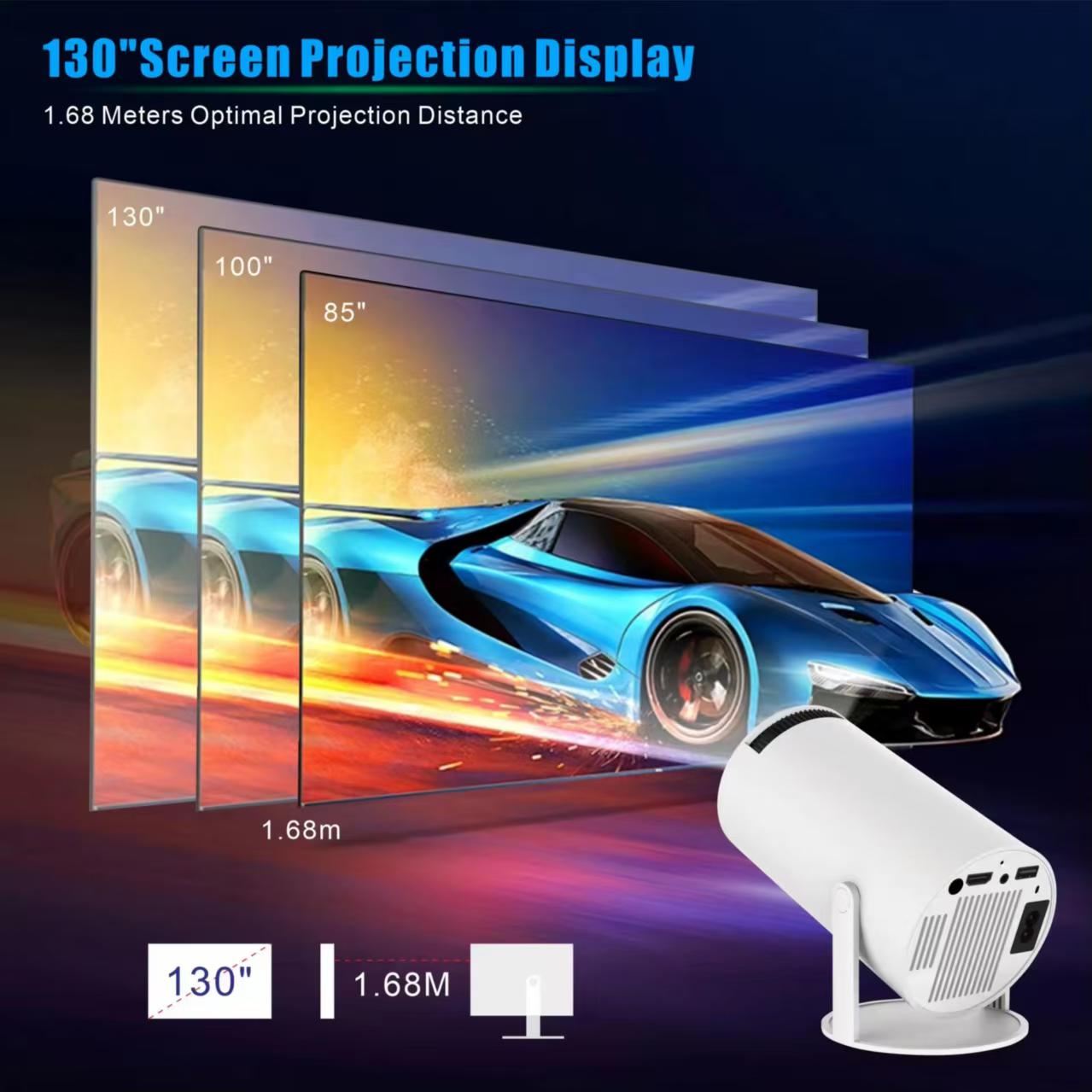 ミニHY300ポータブルプロジェクター Android 11 - Home Cinema Setup のレビューと価格