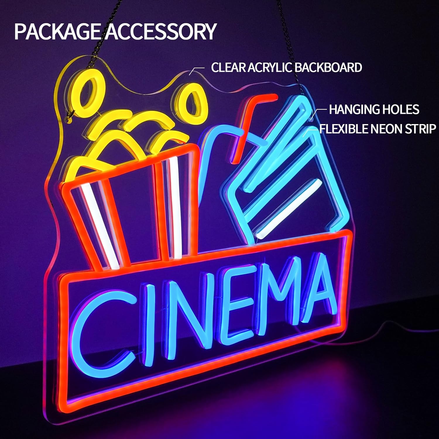 映画館ネオンサイン USB電源 LED調光可能 LEDイスラ - Home Cinema Setup のレビューと価格