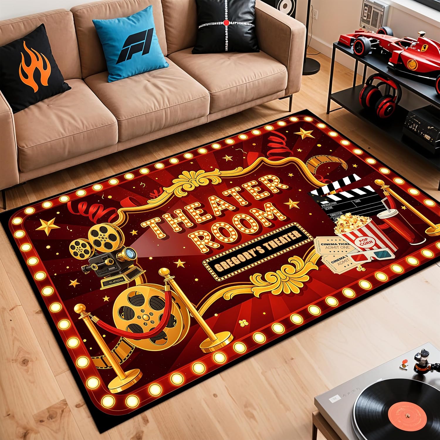 カスタムレタリングシネマラグ、ホームシアターメディアルーム用 - Home Cinema Experience のレビューと価格