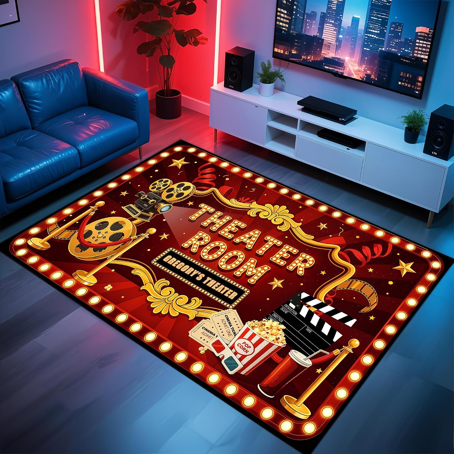 カスタムレタリングシネマラグ、ホームシアターメディアルーム用 - Home Cinema Experience のレビューと価格