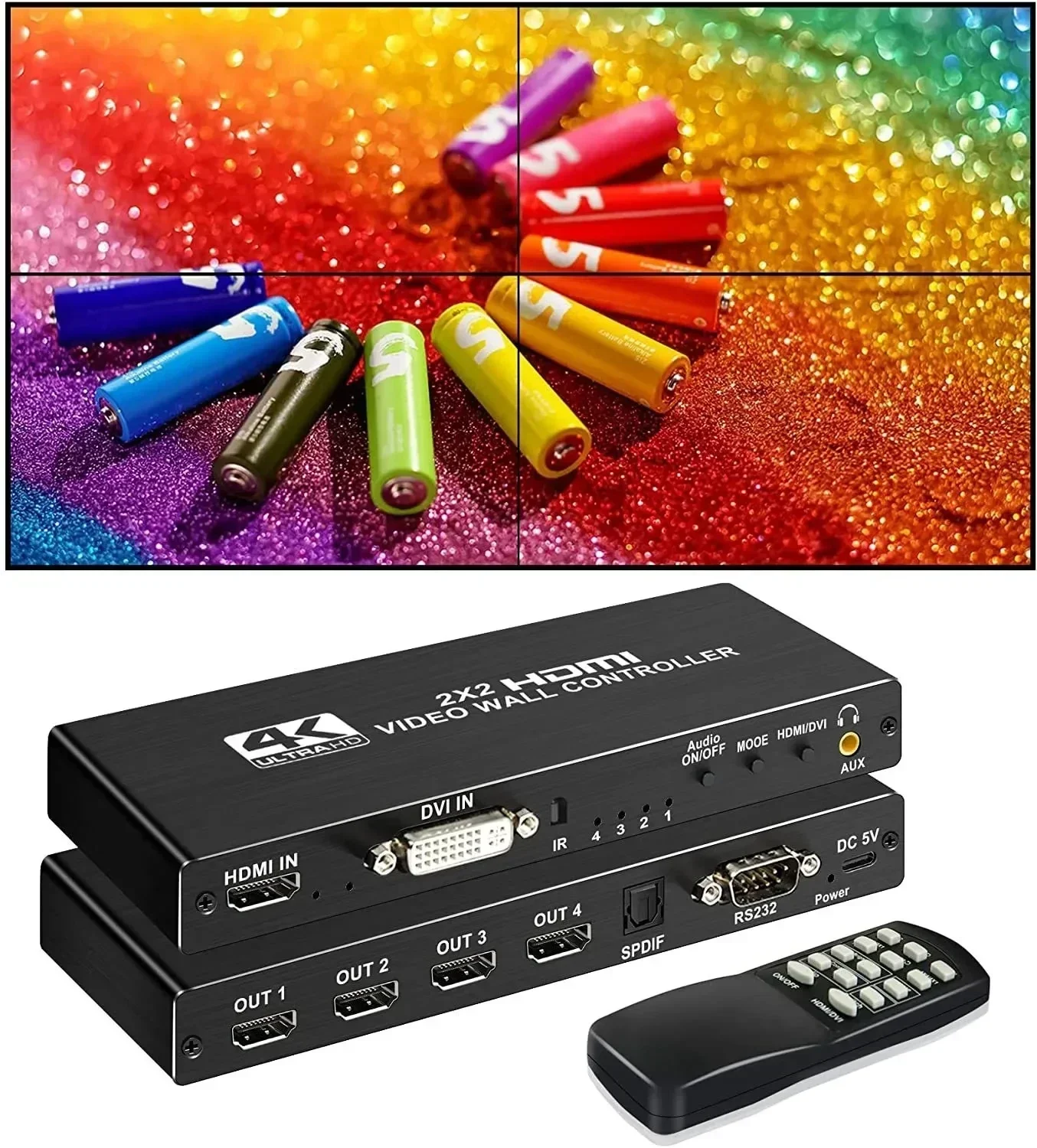4K HDMIビデオウォールコントローラー 3x3 2x3  - Home Cinema Video Processor のレビューと価格